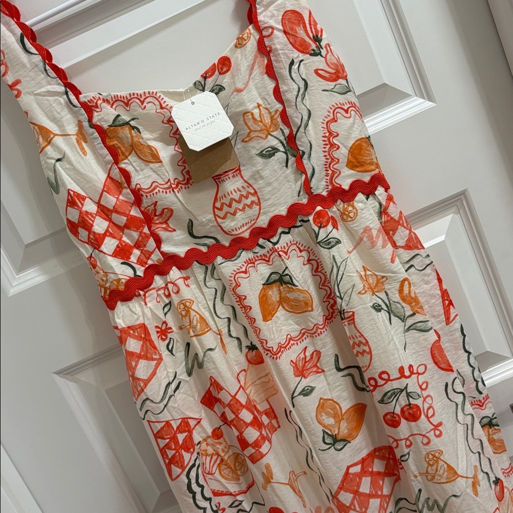 ✨NWT~Altar’d State/Blu Pepper Cherry on Top 🍒 Midi Dress✨ - Picture 4 of 14